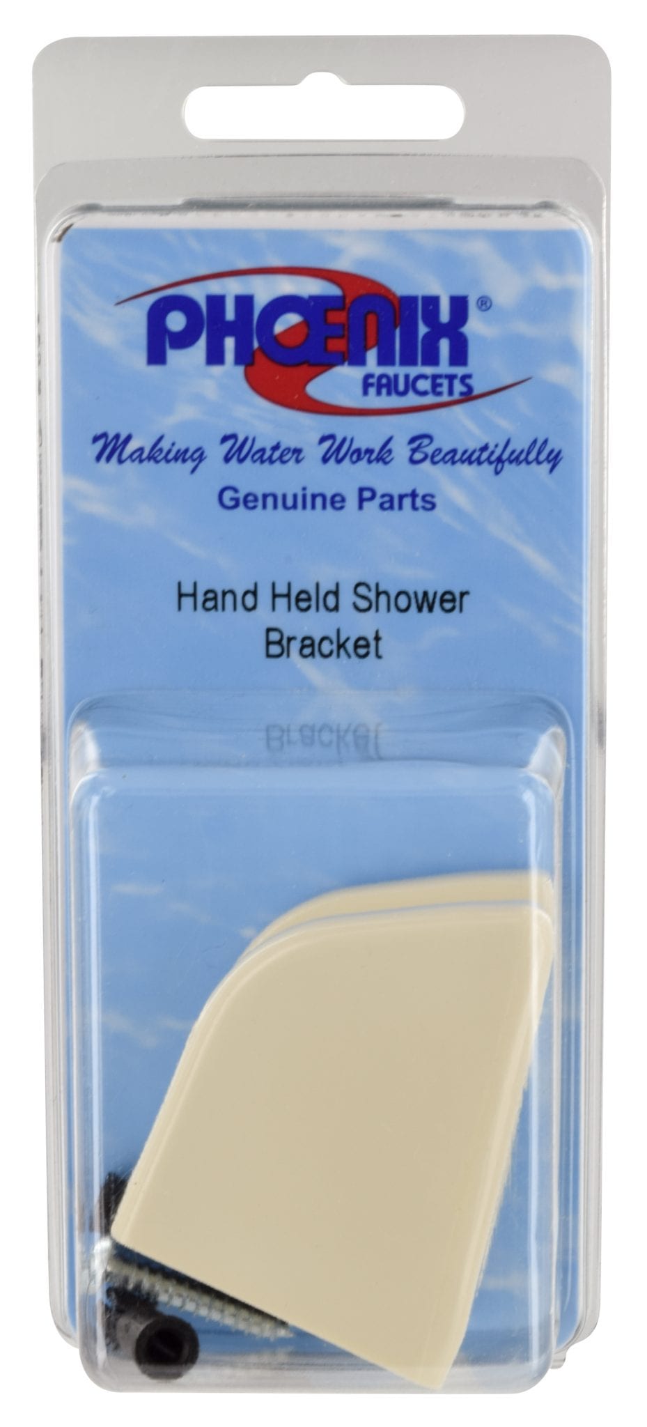 Valterra Hand Held Shower 3 Position Wall Bracket, Plastic, Biscuit, Carded