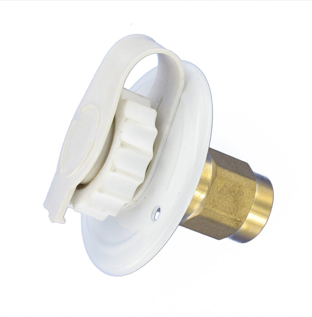 Valterra Water Inlet, 2-3/4″ Flange, FPT, Lead-Free, White, Bulk