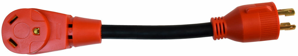 Mighty Cord Generator 30AM to RV 30AF 4 Prong Adapter Cord, 12″, Carded