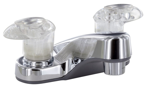 Valterra Catalina 2-Handle Lavatory, Chrome With Clear Lever Handles