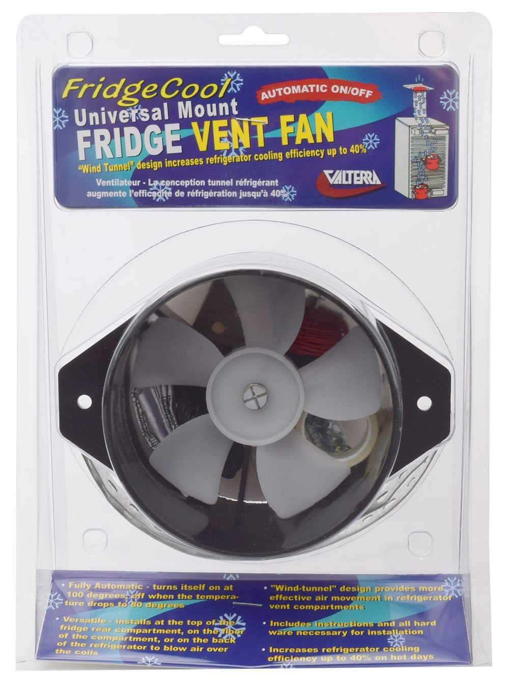 Valterra FridgeCool Exhaust Fan, 12-Volt, Carded