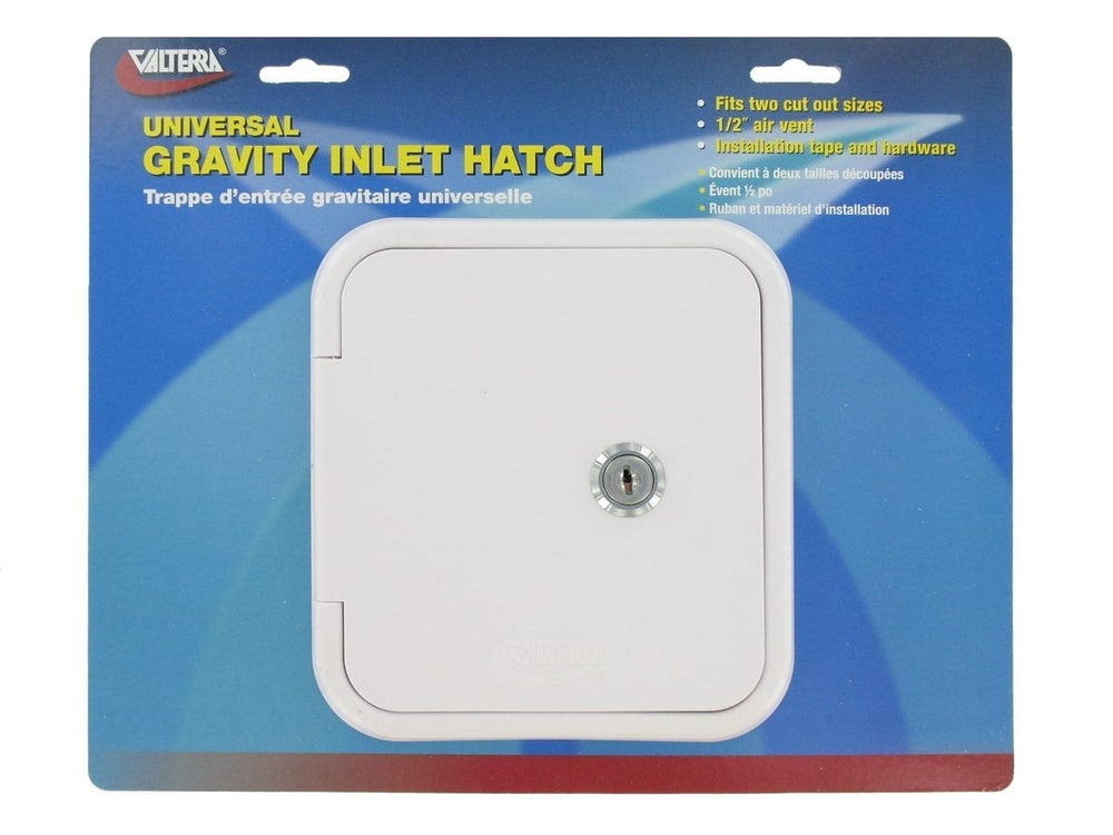 Valterra Universal Gravity Inlet Hatch, White, Carded