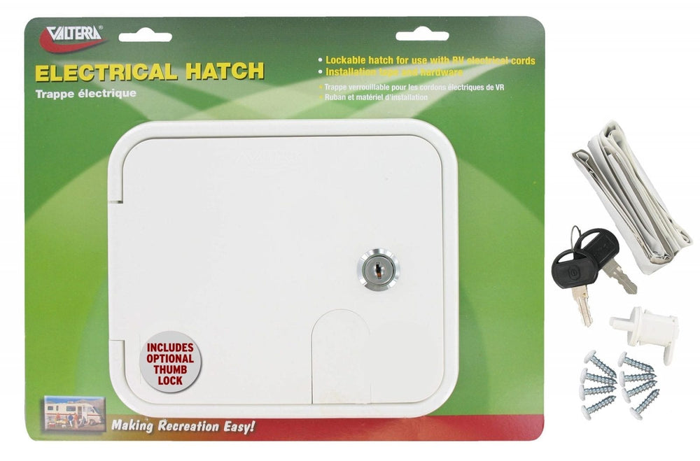 Valterra Cable Hatch, Medium Square, White, Carded