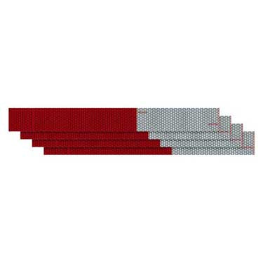 Conspicuity Tape, Red/ White 11/ 7, 4-Strip Kit, 2″, Viz Pack