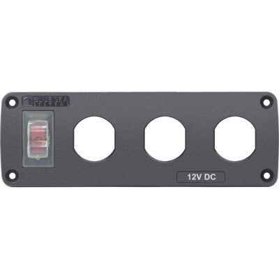Blue Sea Systems Water-Resistant Accessory Panel - 15A Circuit Breaker, 3x Blank