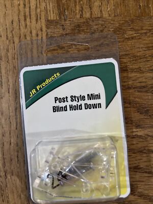 JR Products Post-Style Mini Blind Hold-Down Brackets, 1", 2-Pack