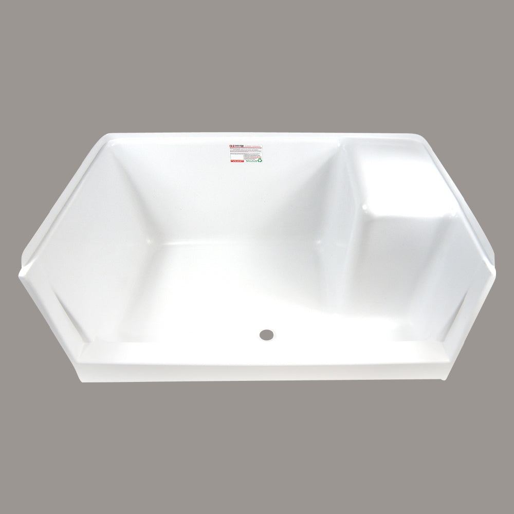 S.recreation Shower Pan 30 X 48 White Right