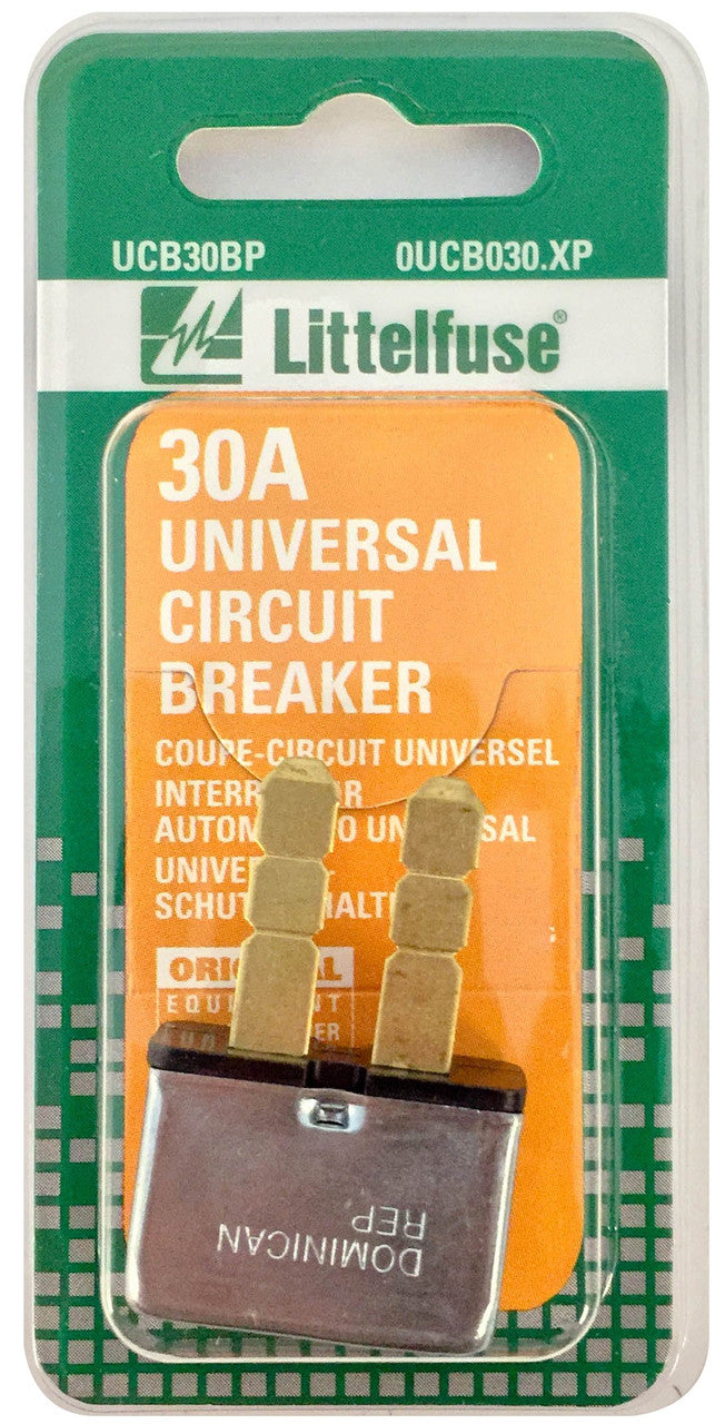 Littelfuse Blister Pack 30 Amp Circuit Breaker UCB30BP