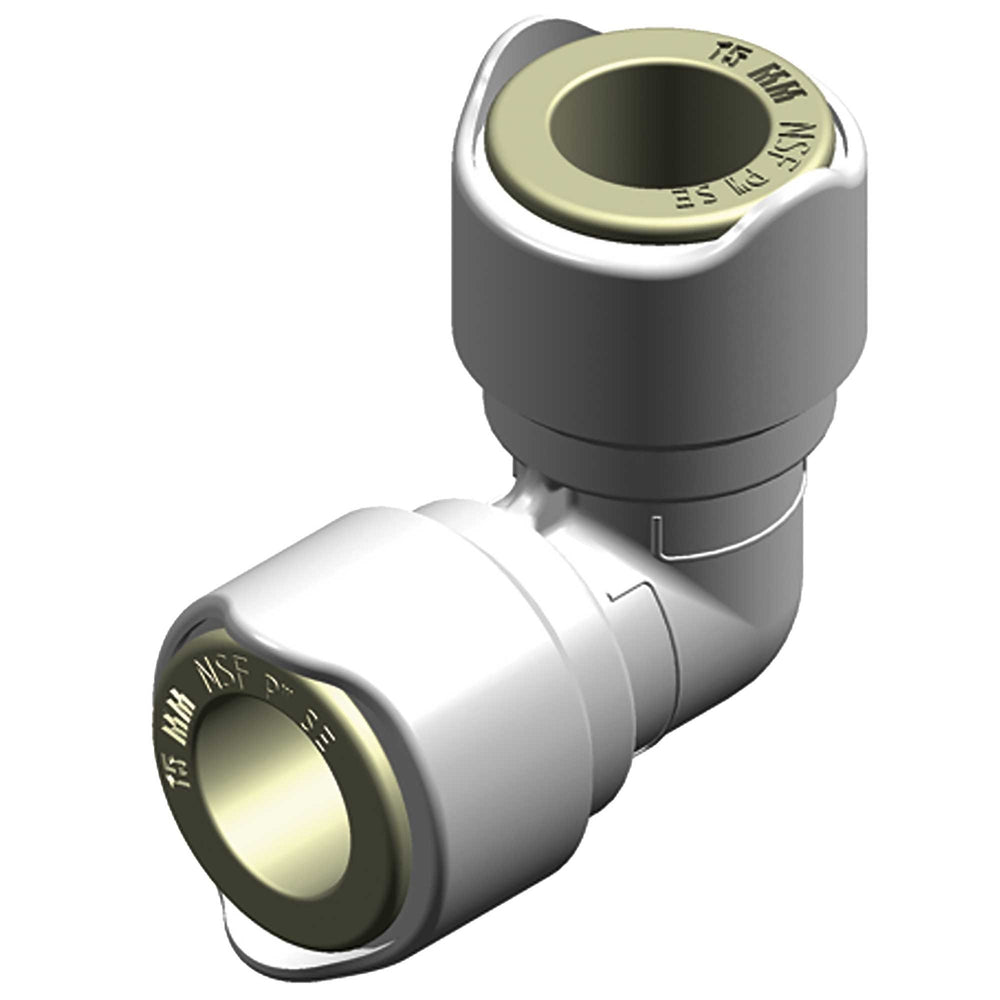 Whale RV Quick Connect Fittings - Equal Elbow - 15 mm